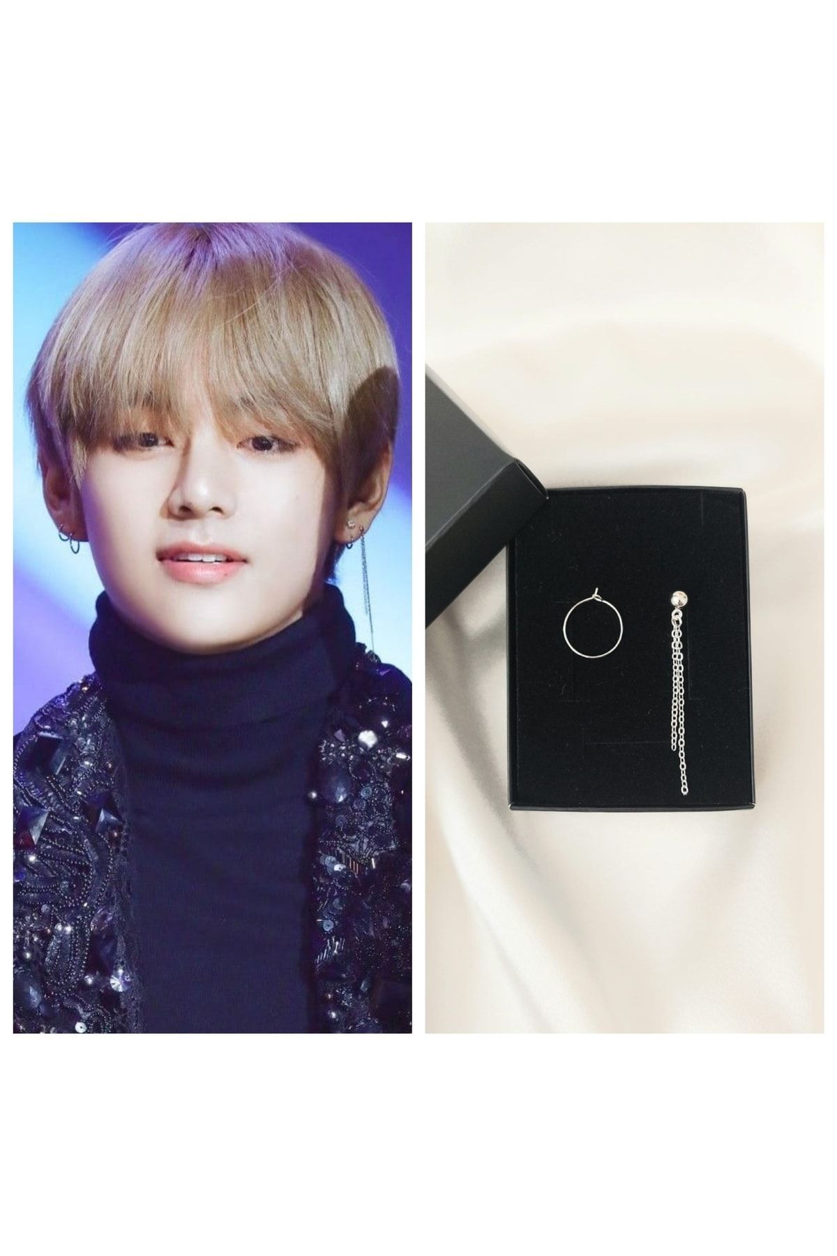 MODA JOYAS 4 pcs Long Stud Earrings Bangtan Boys V DNA Korean India | Ubuy