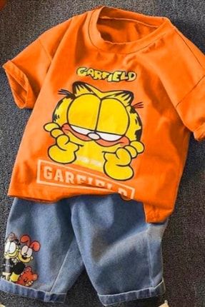 Garfield Baskı Süprem Badi Ve Kot Şort Erkek Çocuk Takım TYC00491292685