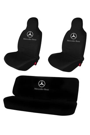 Mercedes Oto Koltuk Kılıfı Takım +mercedes Oto Boyun Yastığı 2'li Set Uyumlu mercedes-02