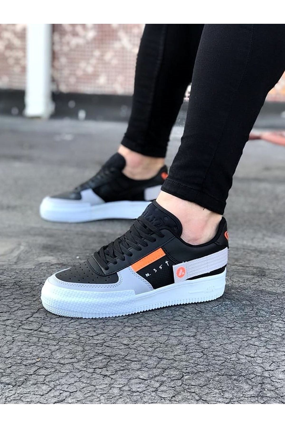 Çok Renkli - Wagoon Wg201 Siyah Gri Erkek Günlük Ayakkabı