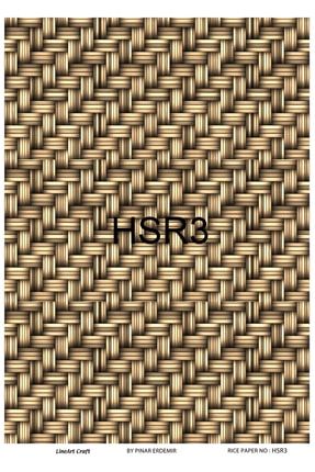 Hasır/Hazeran Serisi Sticky Kendinden Yapışkanlı Pirinç Dekopaj Kağıdı Lnart-stk-hsr3 LNART-STK-HSR3