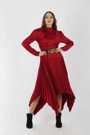 Kadın Kırmızı 32974 Elbise 2LUXXOW2021097-EL