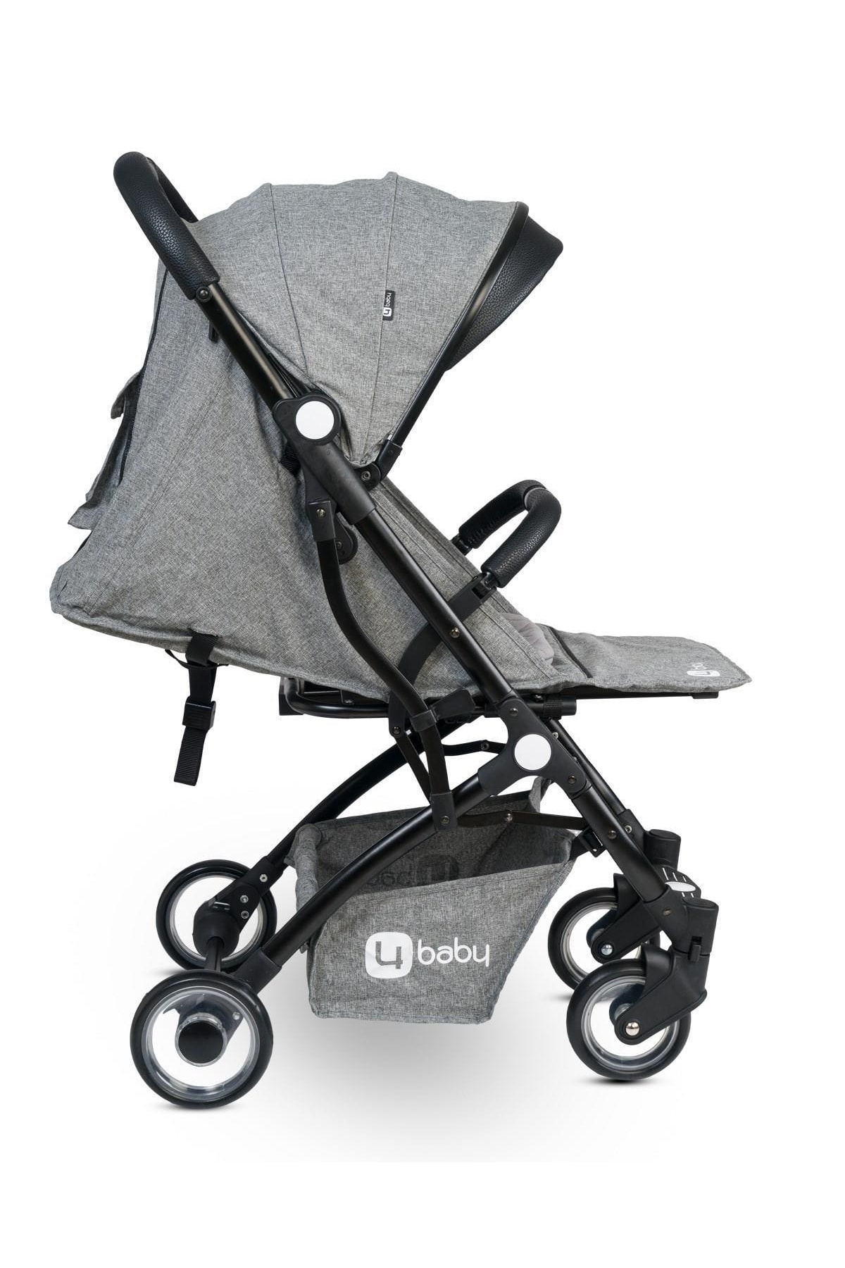 Ab-381 Drone Black Kabin Lüks Bebek Arabası Gri 4