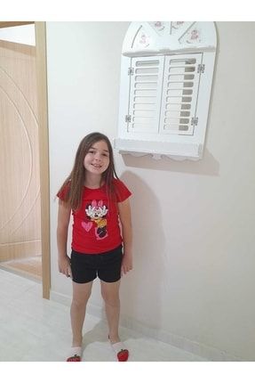 Kız Çocuk Minnie Mouse Kısa Kol T-shirt Pyrz09