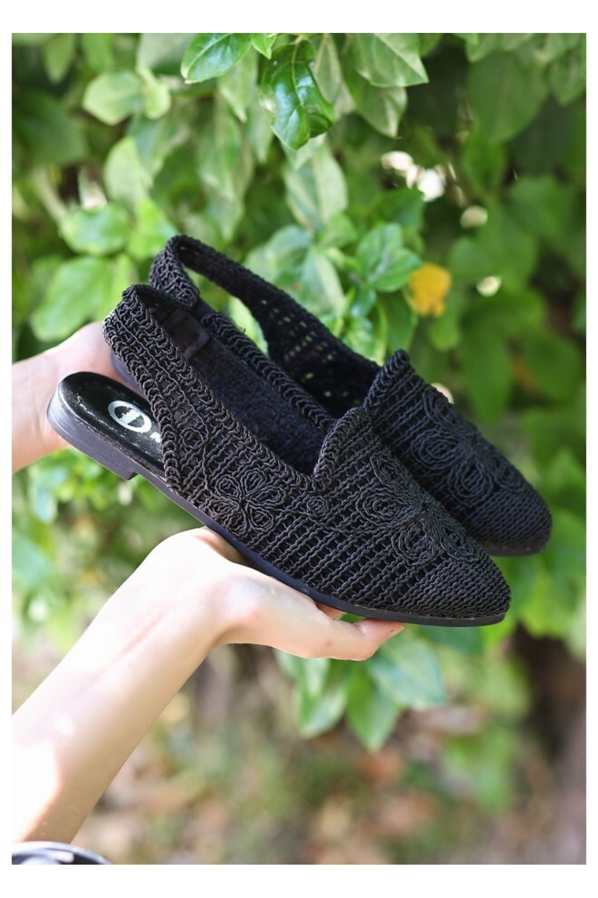 Miay Siyah Örgülü Sandalet Siyah