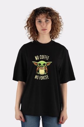 No Coffee No Forcee Baby Yoda Kadın T-shirt GE075