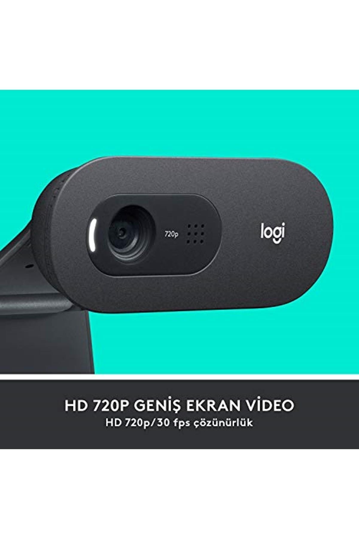 logitech C505 Hd Web Kamerası, 720p/30 Fps, Uzun Mesafeli Mikrofon
