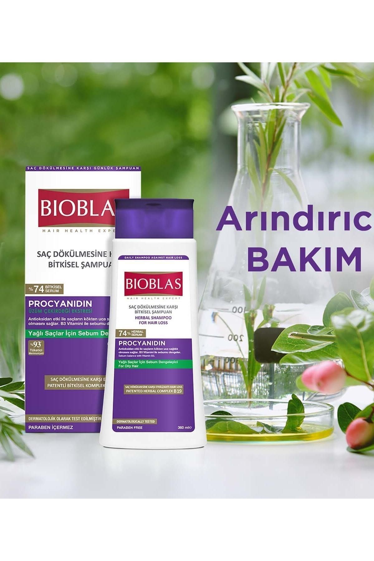 شامپو پروسیانیدین و میسلار (موی چرب) 360 میلی لیتر Bioblas