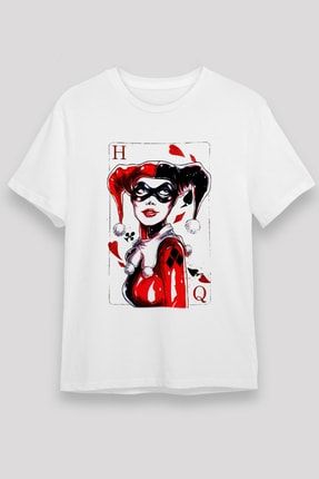 Harley Quinn Beyaz Unisex Tişört T-shirt T5604