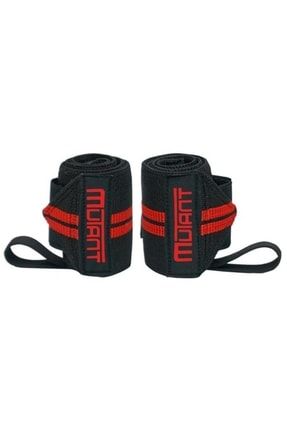 Fitness Ağırlık Bilekliği Bilek Koruyucu Wrist Wraps 2'li Paket Kırmızı Siyah MUTANT001
