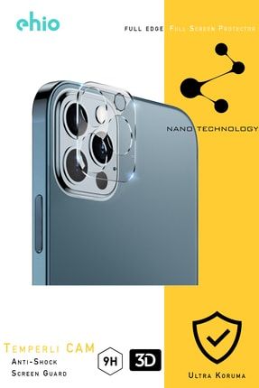 Iphone 12 Pro Kamera Lens Koruyucu Cam 3d Ultra Ince 9h Temperli etg-iph12prolens