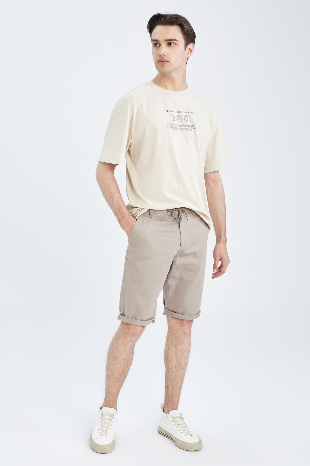 DeFacto-Regular-Fit-Bermudashorts mit Spitzenbund 2