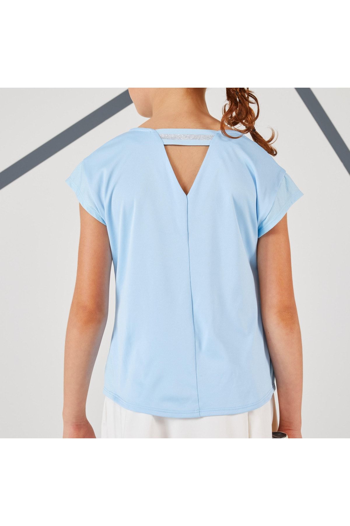 Decathlon تی شرت تنیس کودکان Artengo 500 آبی روشن