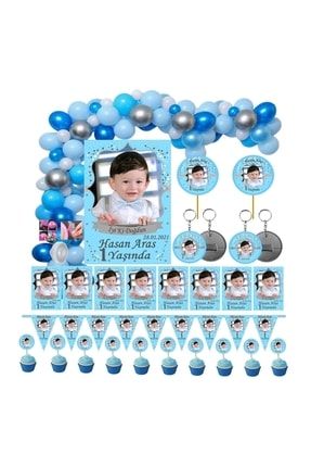 Prens Temalı Doğum Günü Parti Seti Kişiye Özel Hediye Seti Afiş-magnet-flama-konuşma Balonu 007