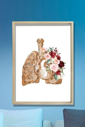Akciğer Anatomisi Sanatı, Göğüs Cerrahisi Sanatı, Göğüs Hastalıkları Doktor Ofisi Duvar Tablosu BT1-527
