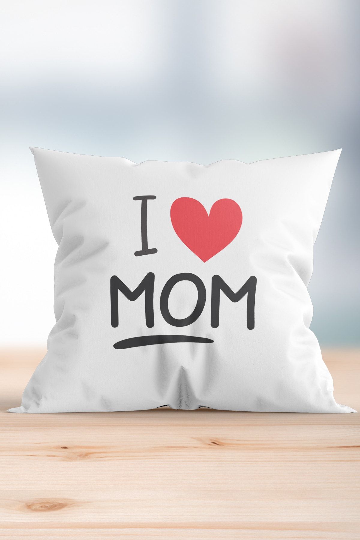 WixelArt I Love Mom Printed Pillow Trendyol