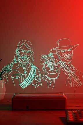 Red Dead Redemption 2 Rdm 16 Renkli Kumandalı Gece Lambası MDW-GM-1310