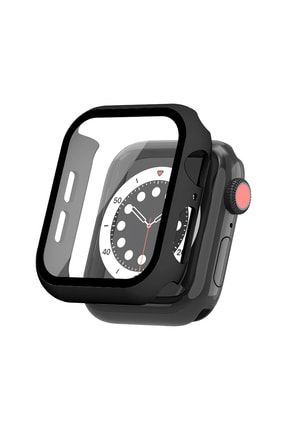 Apple Watch 7 8 Siyah 41 Mm Uyumlu 360 Tam Koruma Silikon Akıllı Saat Ekran Koruyucu TYC00490719805