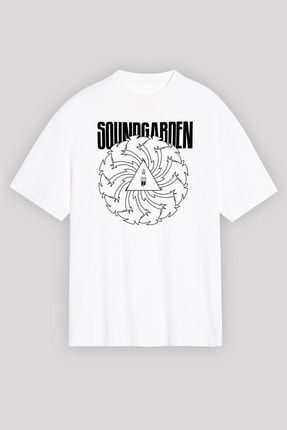 Soundgarden Beyaz Unisex Oversize Tişört T-shirt OS3013