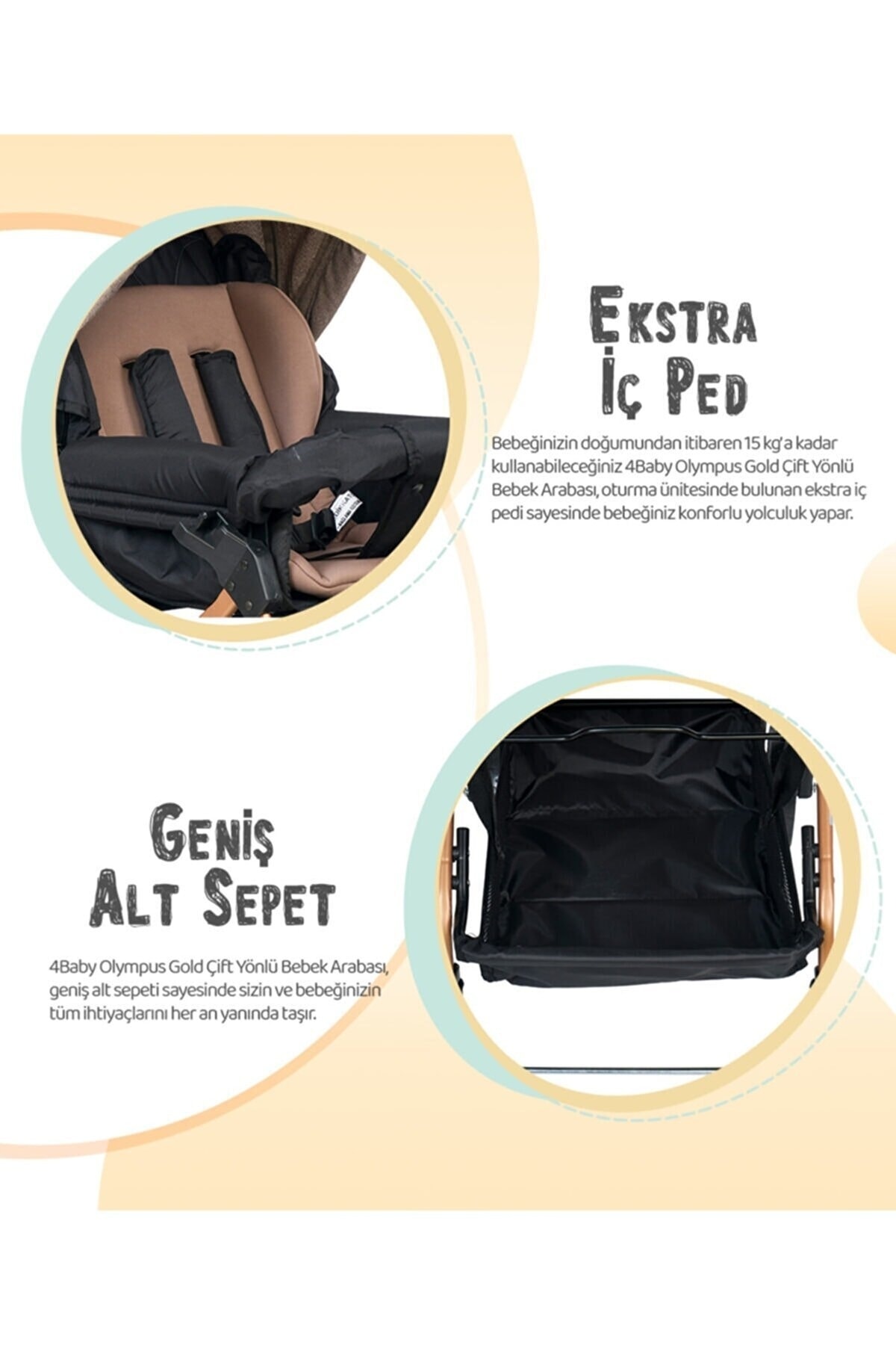 4 Baby Çift Yönlü Travel Sistem Bebek Arabası Ayak Örtüsü Hediye Ilkadım Bebe 8