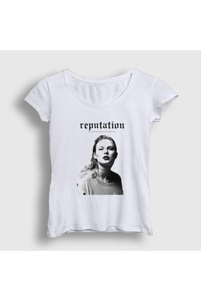 Kadın Beyaz Reputation Taylor Swift T-shirt 312689tt
