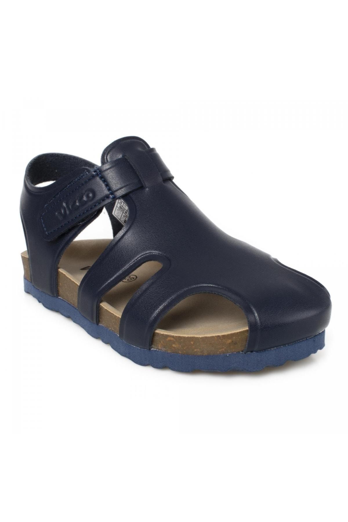 صندل آبی دخترانه و پسرانه بچگانه 321.f22y171 ان Filet Navy Blue Vicco