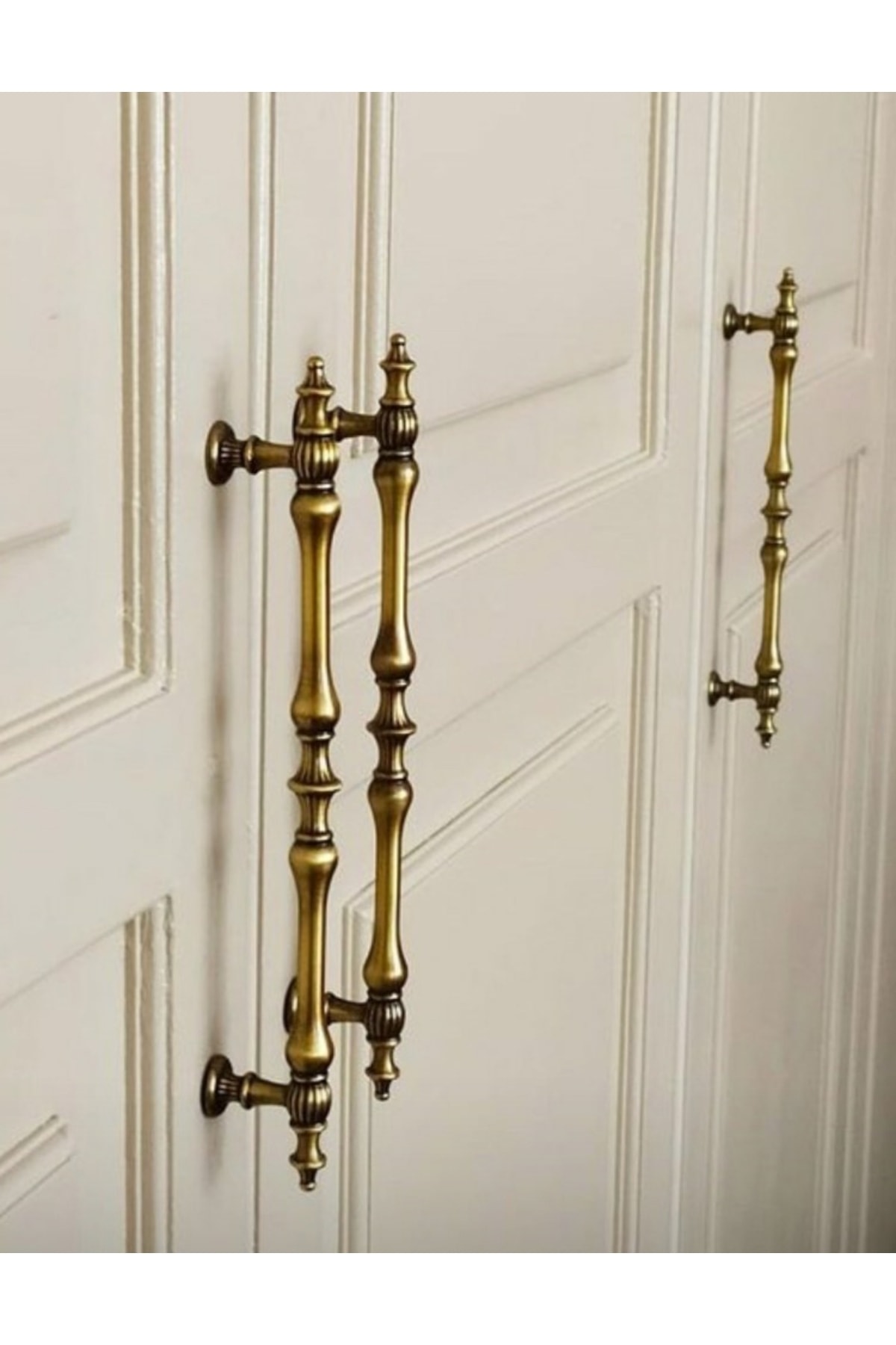 ARON (2 ADET) Ada Rustik Kulp (ANTİK SARI) Tv Ünite Komidin Şifonyer Konsol Mutfak Dolap Kapak Kulpu 96mm