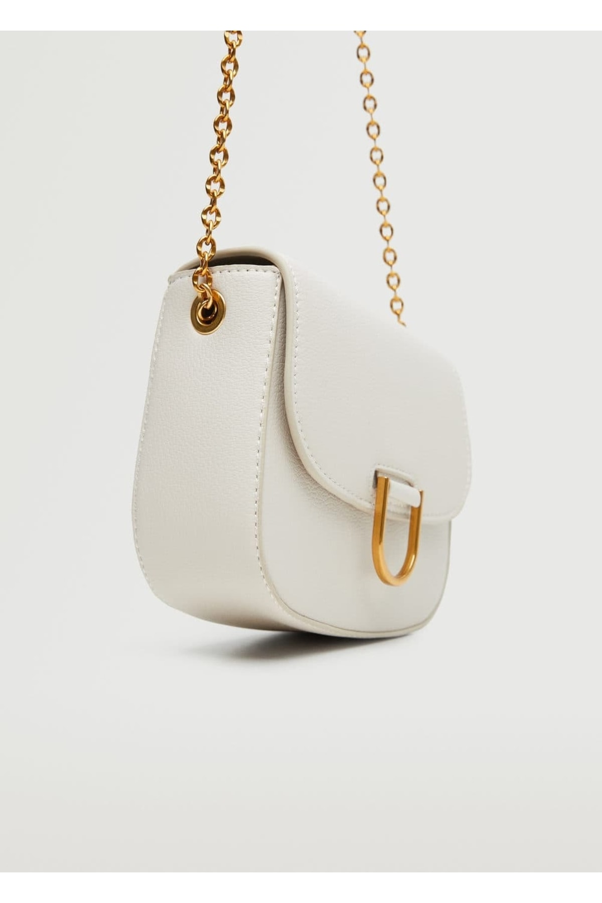 کیف منگو کوچک سفید اورجینال مکعب مستطیل مدل پستچی Mango
