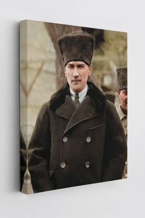 Atatürk Portre Tablosu Mustafa Kemal Atatürk Dikdörtgen Dekoratif Kanvas Tablo 125