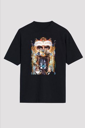 Michael Jackson Siyah Unisex Oversize Tişört T-shirt OS3883