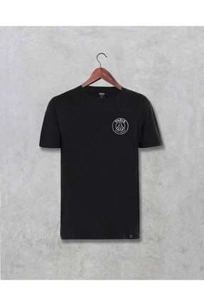Psg Paris Baskılı Futbol Takım Tasarım Siyah Tişört 7389darr04567137