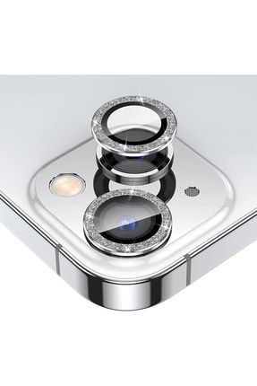 Iphone 13 /13 Mini Uyumlu Alüminyum Alaşım Işıldayan Sim Kamera Lens Koruyucu 2'li Set 1313minisimli01
