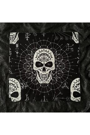 Regin Gothic Skull Tasarımlı Tarot Örtüsü / Altar Örtüsü / Sunak Bezi SunakBezi2