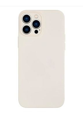 Iphone 13 Pro Max 6.7 Beyaz Lansman Içi Kadife Silikon Logolu Kılıf BRON081