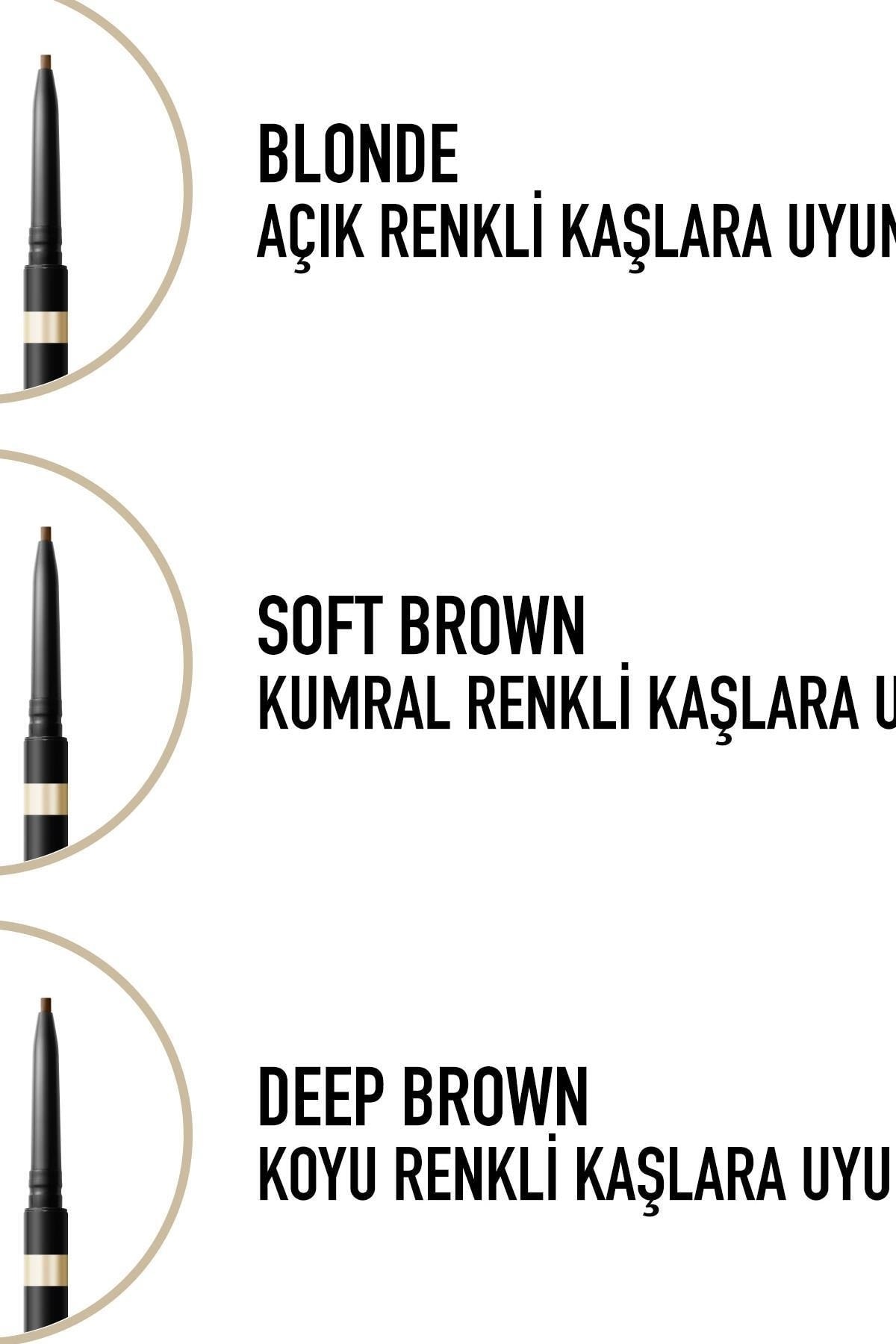 مداد ابرو  قهوه ای Max Factor | AKGNYSTR150037 اورجینال - تصویر 3