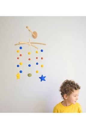 Doğal Ahşap Bebek Dönence Montessori Oyuncak Duvar Askısı Aparatı YuBaMar033