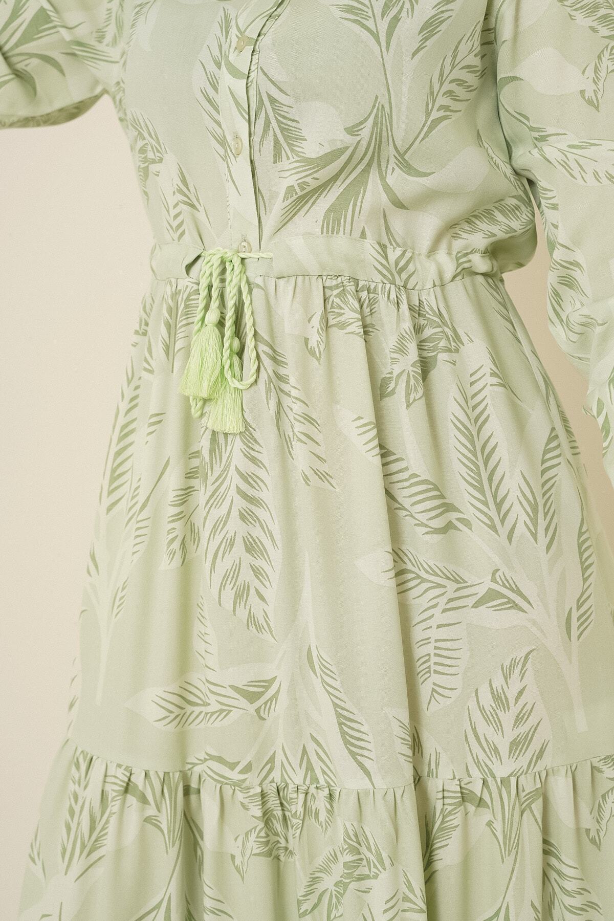 Bigdart-2145 Φόρεμα Hijab με σχέδια - E.green 4