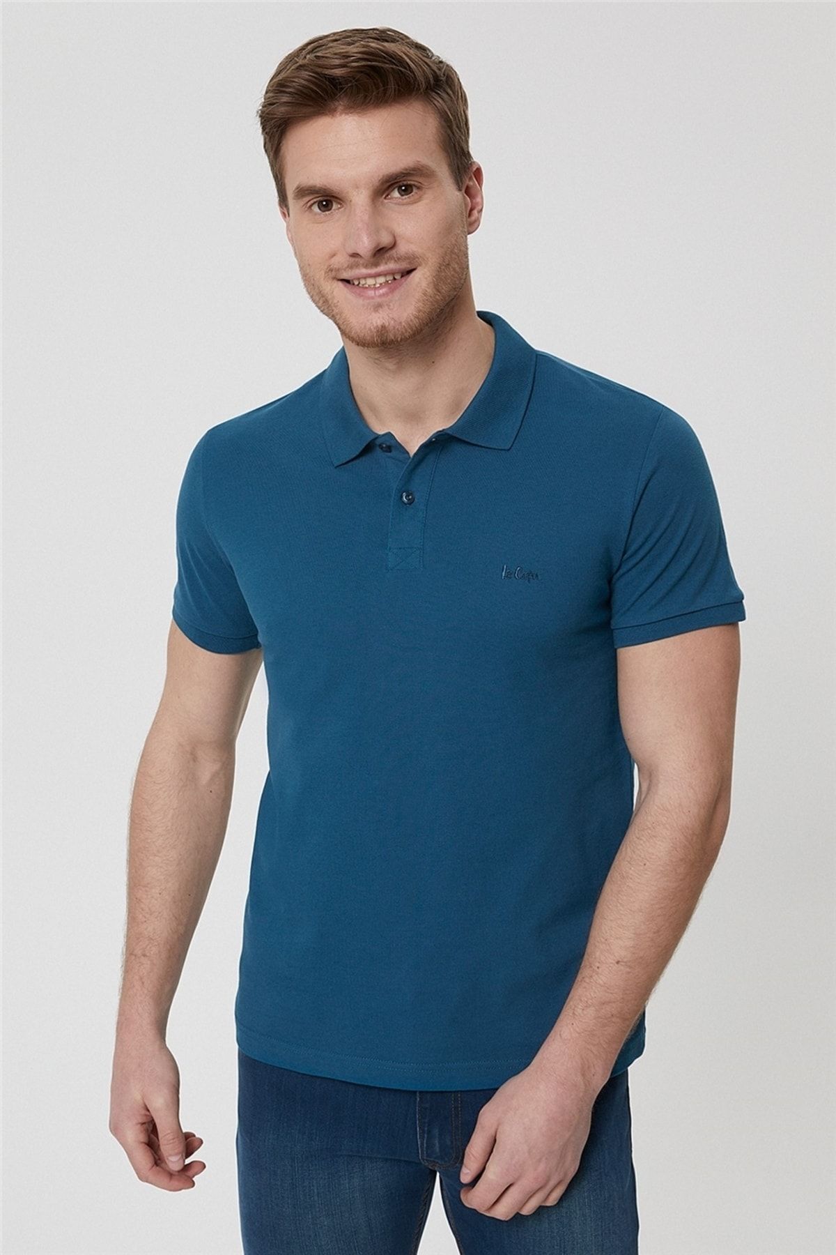 تی شرت یقه پولو مردانه دوقلو بنزینی Lee Cooper