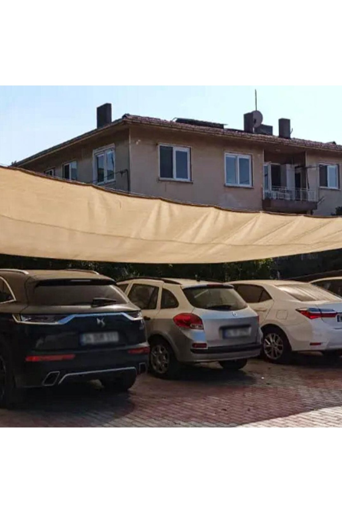 Gölgelik File 1,5x3 Metre Çit Filesi %95 Gölge Koruma Krem 95'lik Bahçe Çiti Halkalı Kuşaklı Jüt Göl 5