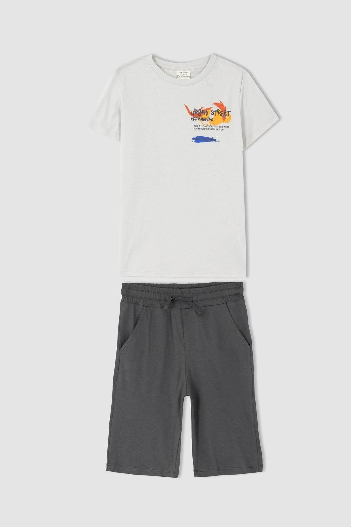 DeFacto Zweiteiler Ecru Regular Fit