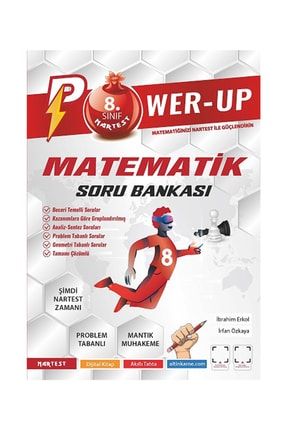 Nartest 8. Sınıf Matematik Power-up Soru Bankası DRY9786257865562