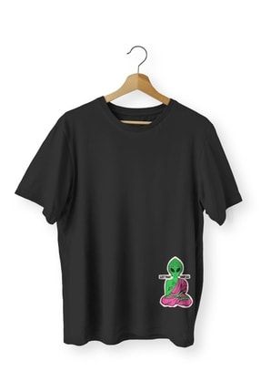 Unisex Yogi Alien Baskılı T-shirt F2005F