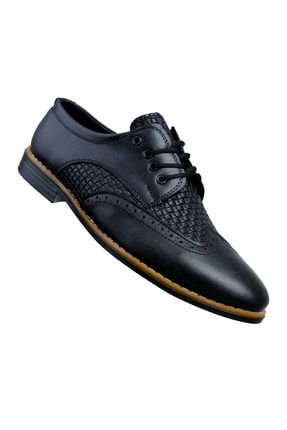Oxford Model Tarzı Günlük Rahat Klasik Siyah Ayakkabı MRTGR1