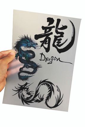 Kendin Tasarla Dragon Temalı Baskıya Hazır Dtf Tişört Transfer Kağıdı DTF-61