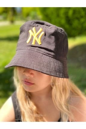 Yaz Modası Işlemeli Bucket Baget Şapka Yetişkin Erkek Kadın Büyük Çocuk Şapkası Neon Sarı 593773-2351