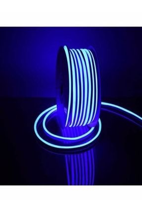 5 Metre Neon Mavi Hortum Şerit Led Işık Aydınlatma 220 Volt Tak Çalışt +güç Fişi 1303