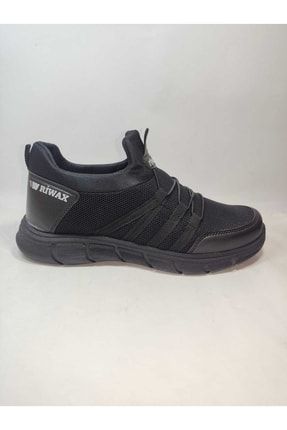 Bağcıksız Siyah Spor Ayakkabı Sneaker Riwax