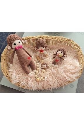 Kuzu Puffy Amigurumi Çıngıraklı Bebek Seti AMG-SET