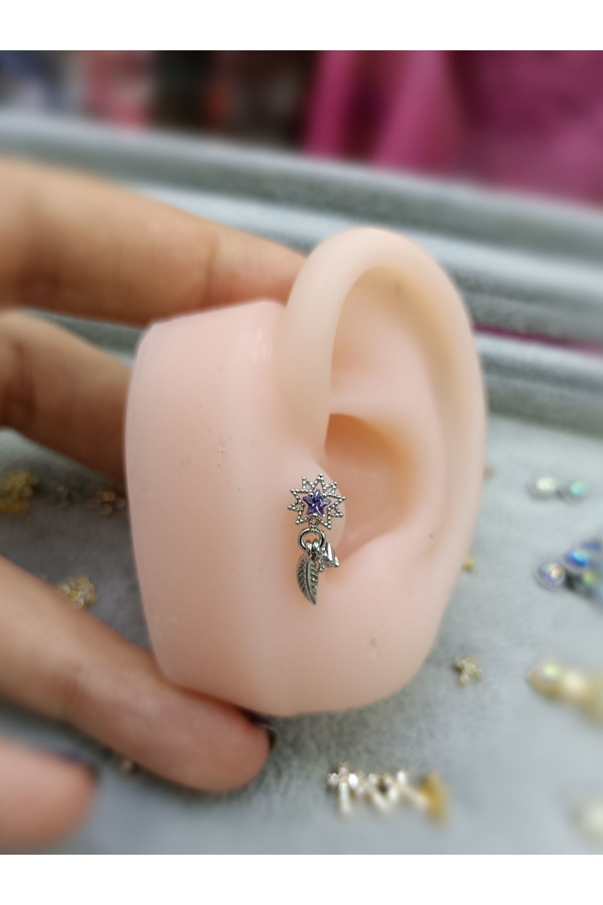 Cerrahi Çelik Tragus Helix Piercing
