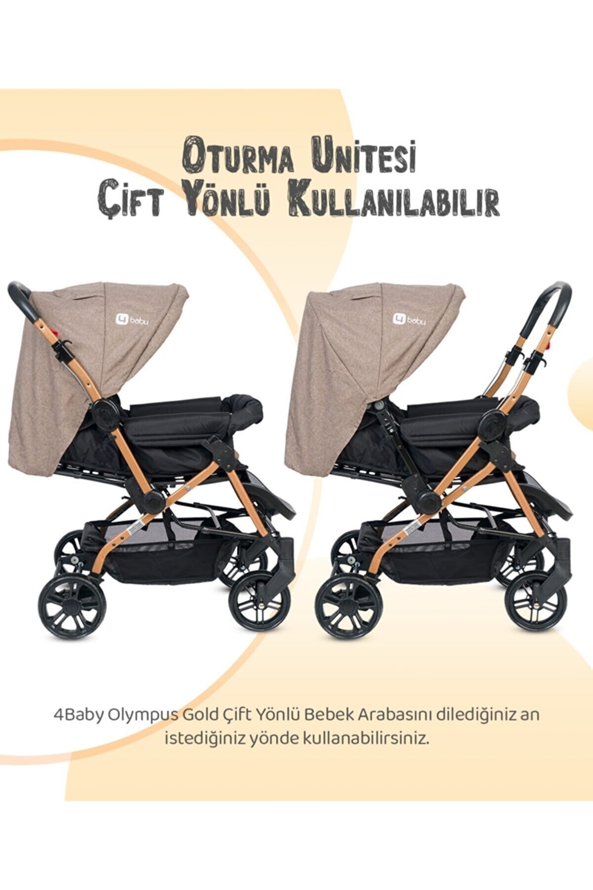 4 Baby Çift Yönlü Travel Sistem Bebek Arabası Ayak Örtüsü Hediye Ilkadım Bebe 4